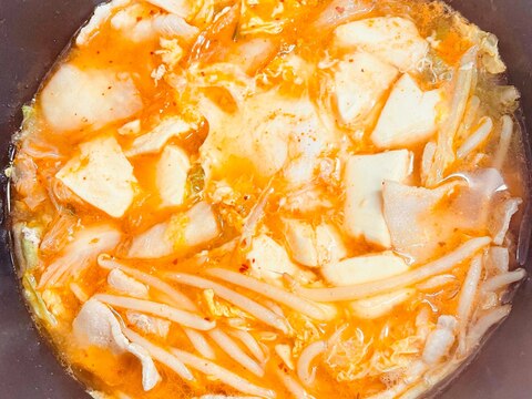 簡単！スンドゥブ★韓国風豆腐チゲスープ